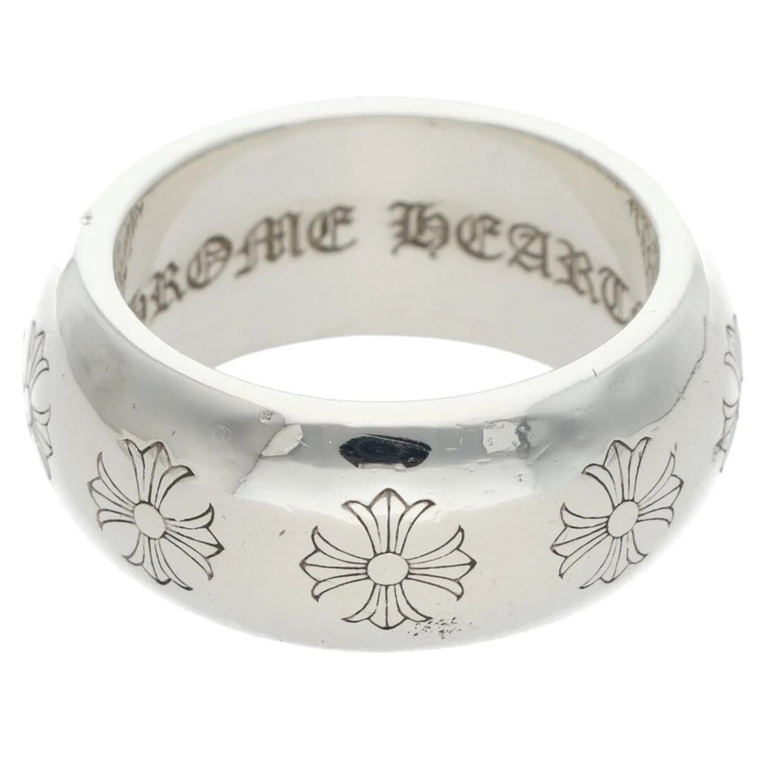 CHROME HEARTS ROUND SILVER RING: Chrome Hearts Round Silver Ring Brand: Chrome Hearts Type/Style: Ring Material: 925 Silver Color: Silver Size: 7.5 US Accessories: None Accessories Notice: When purchasing pre-owned goods, please