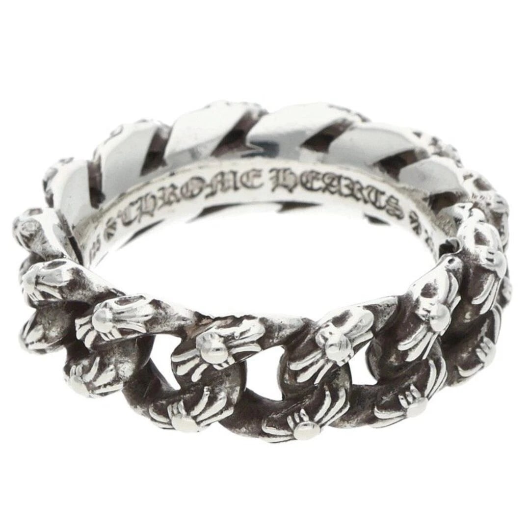 CHROME HEARTS EXTRA SMALL SILVER RING: Chrome Hearts Extra Small Silver Ring Brand: Chrome Hearts Type/Style: Ring Material: 925 Silver Color: Silver Size: 6 US Accessories: None Accessories Notice: When purchasing pre-owned goods, please