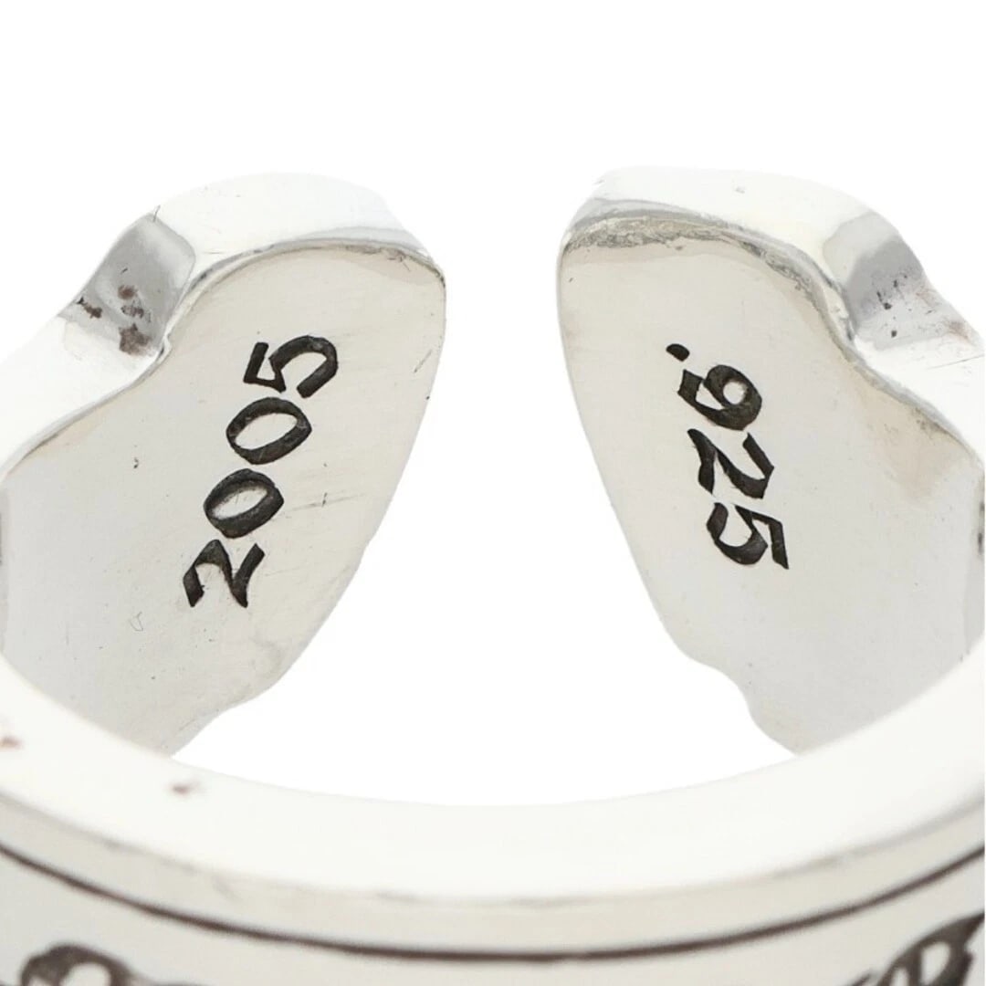 CHROME HEARTS SCROLL LABEL LARGE SILVER RING - 3