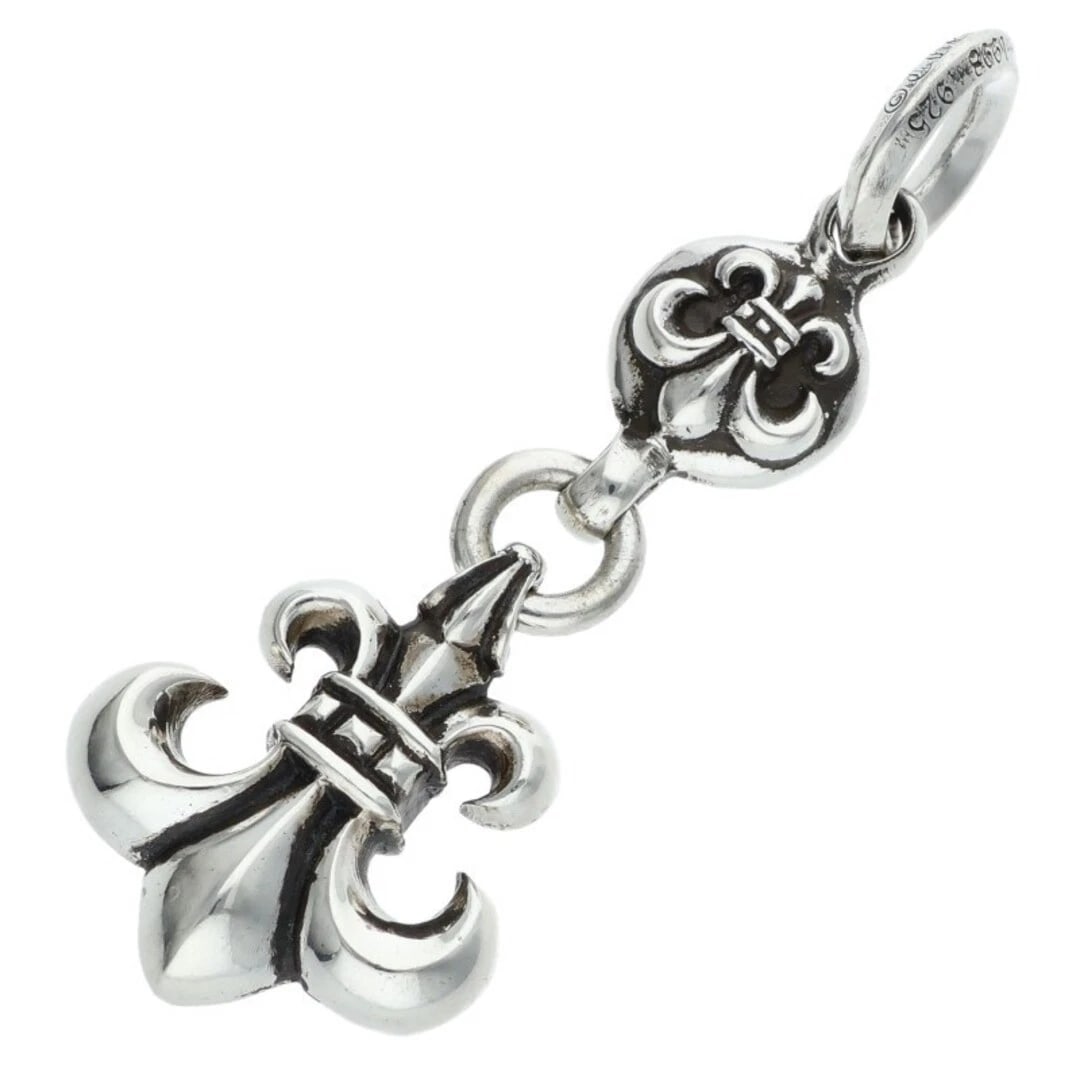 CHROME HEARTS 1 BALL CHARM SILVER NECKLACE: Chrome Hearts 1 Ball Charm Silver Necklace Brand: Chrome Hearts Type/Style: Necklace Material: 925 Silver Color: Silver Size: Width 1.8cm, vertical 4.8cm Accessories: None Accessories Notice: When