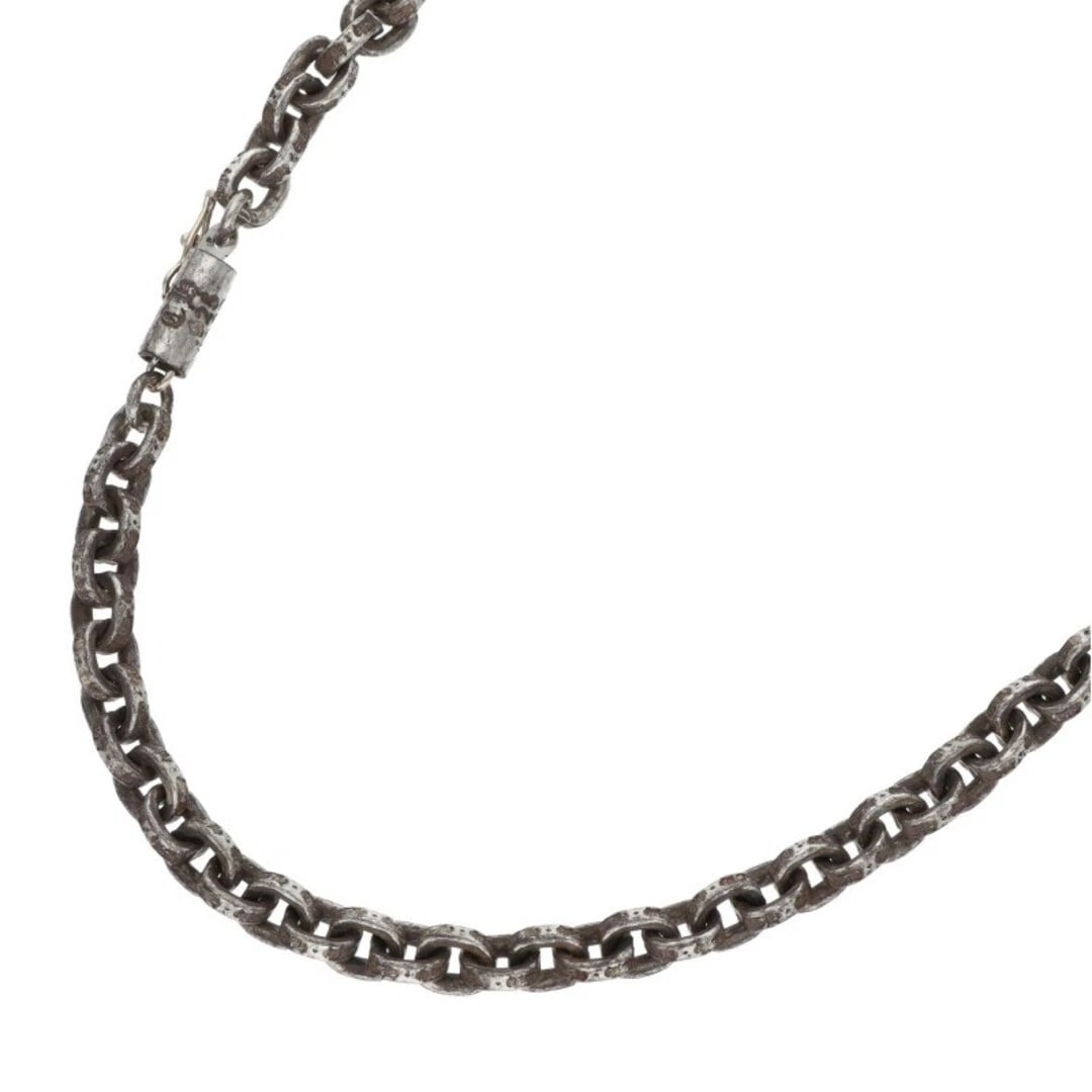 CHROME HEARTS PAPER CHAIN SILVER NECKLACE: Chrome Hearts PAPER CHAIN Silver Necklace Brand: Chrome Hearts Type/Style: Necklace Material: 925 Silver Color: Silver Size: Chain width 0.5cm, total length 77cm Accessories: None Accessories Notice: