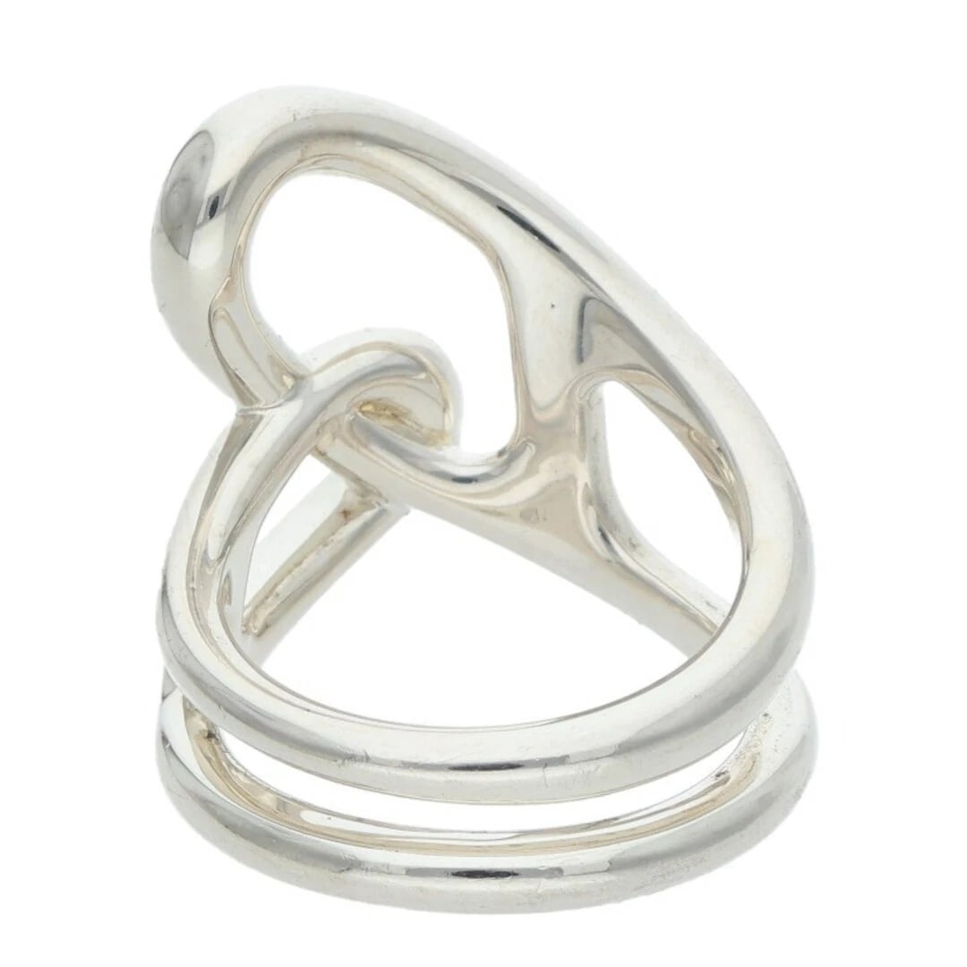 HERMES SHEINE DUNK SILVER RING - 2
