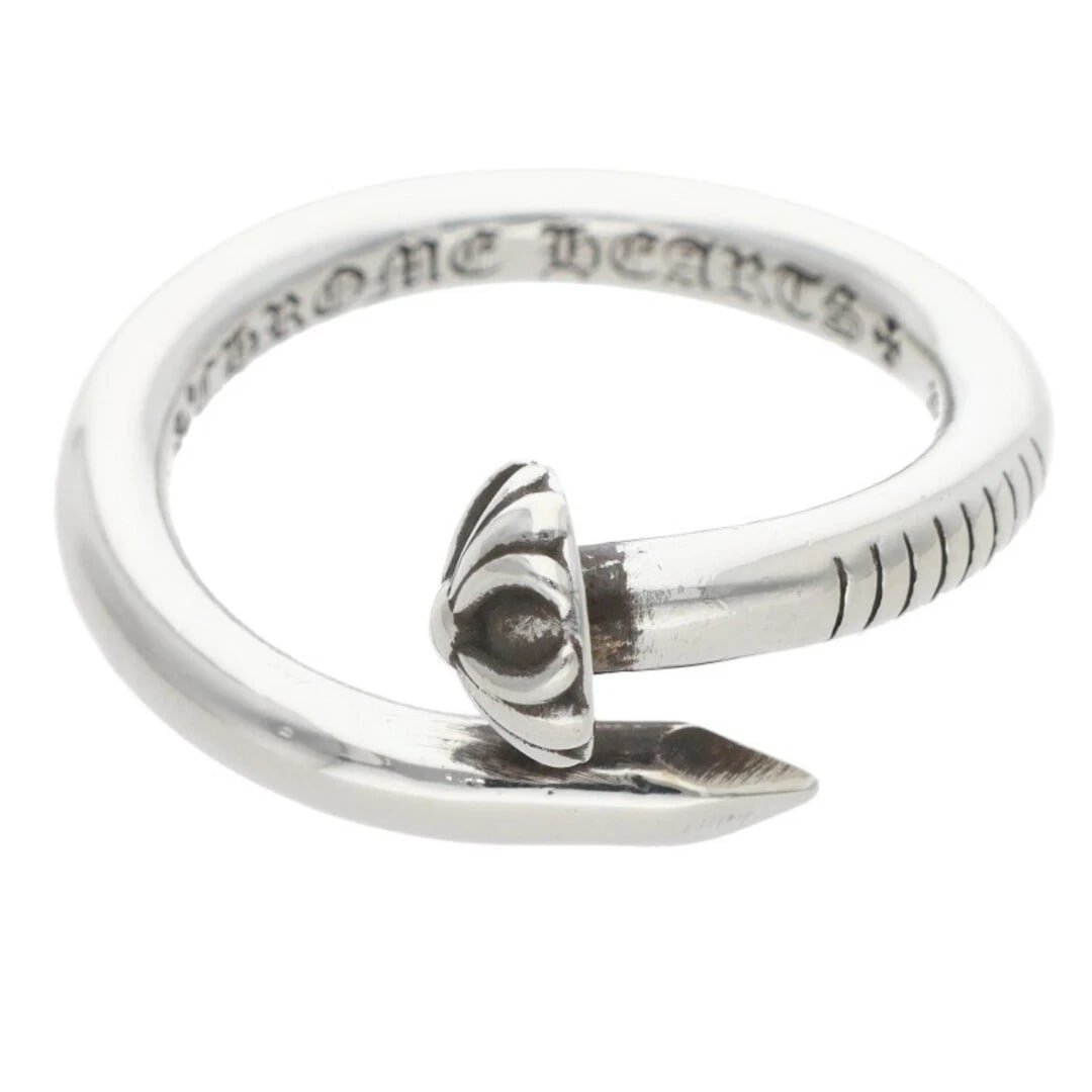 CHROME HEARTS NAIL CROSSBALL SILVER RING: Chrome Hearts NAIL Crossball Silver Ring Brand: Chrome Hearts Type/Style: Ring Material: 925 Silver Color: Silver Size: 9.25 US Accessories: None Accessories Notice: When purchasing pre-ow