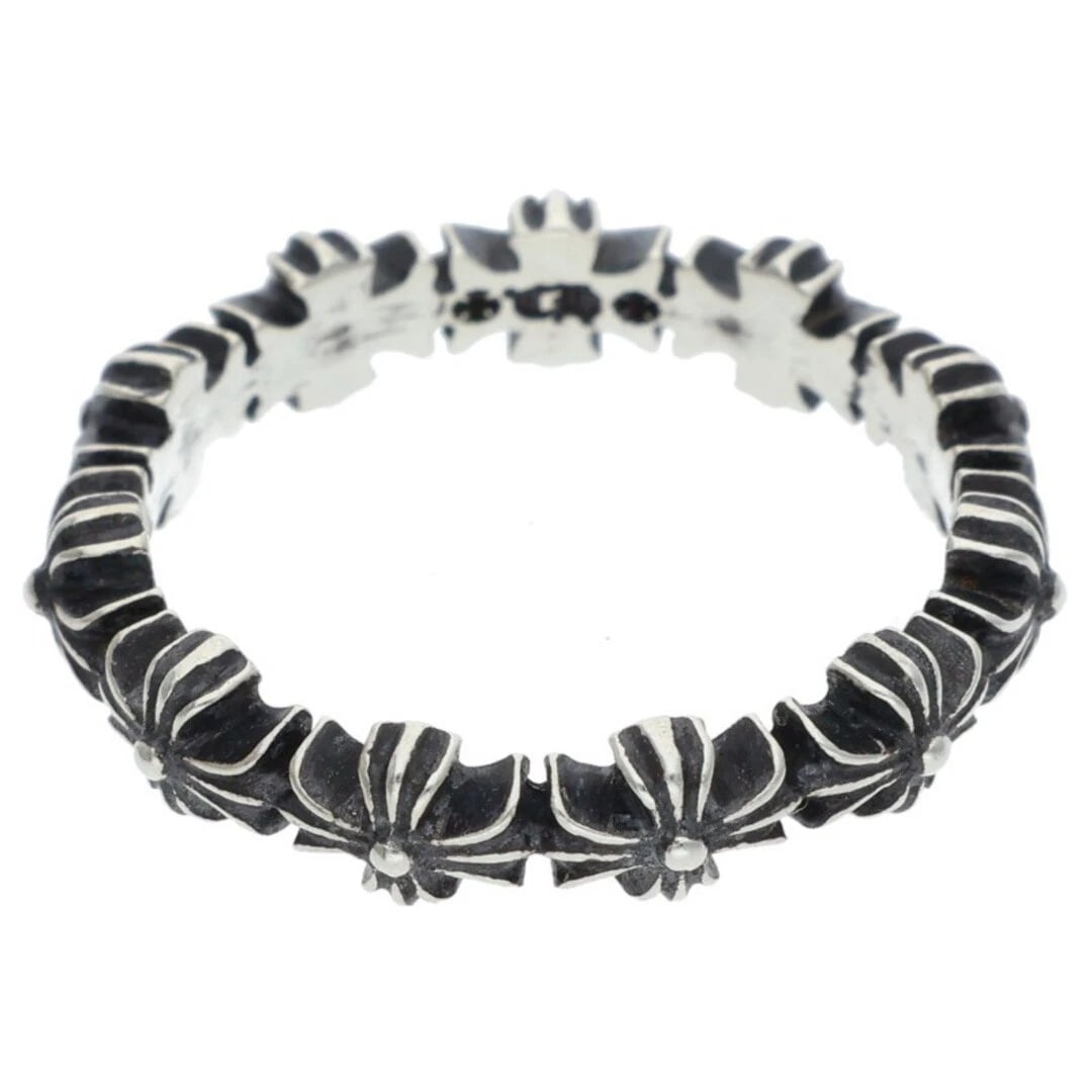 CHROME HEARTS TINY PLUS SILVER RING: Chrome Hearts TINY Plus Silver Ring Brand: Chrome Hearts Type/Style: Ring Material: 925 Silver Color: Silver Size: 4.75 - 5 US Accessories: None Accessories Notice: When purchasing pre-owned goods,
