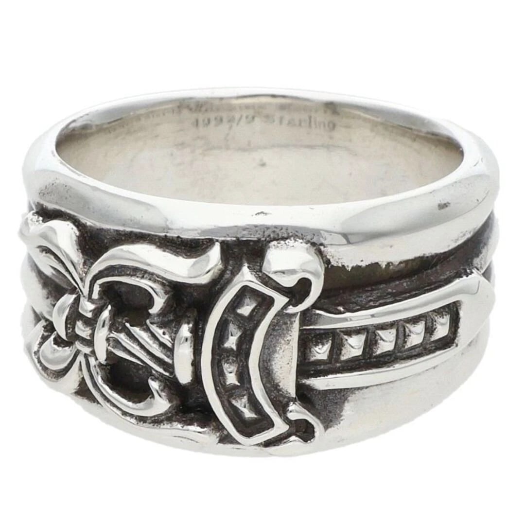 CHROME HEARTS DAGGER SILVER RING: Chrome Hearts Dagger Silver Ring Brand: Chrome Hearts Type/Style: Ring Material: 925 Silver Color: Silver Size: 10.5 - 10.75 US Accessories: None Accessories Notice: When purchasing pre-ow