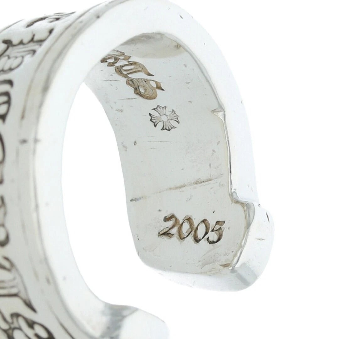 CHROME HEARTS SCROLL LABEL LARGE SILVER RING - 2