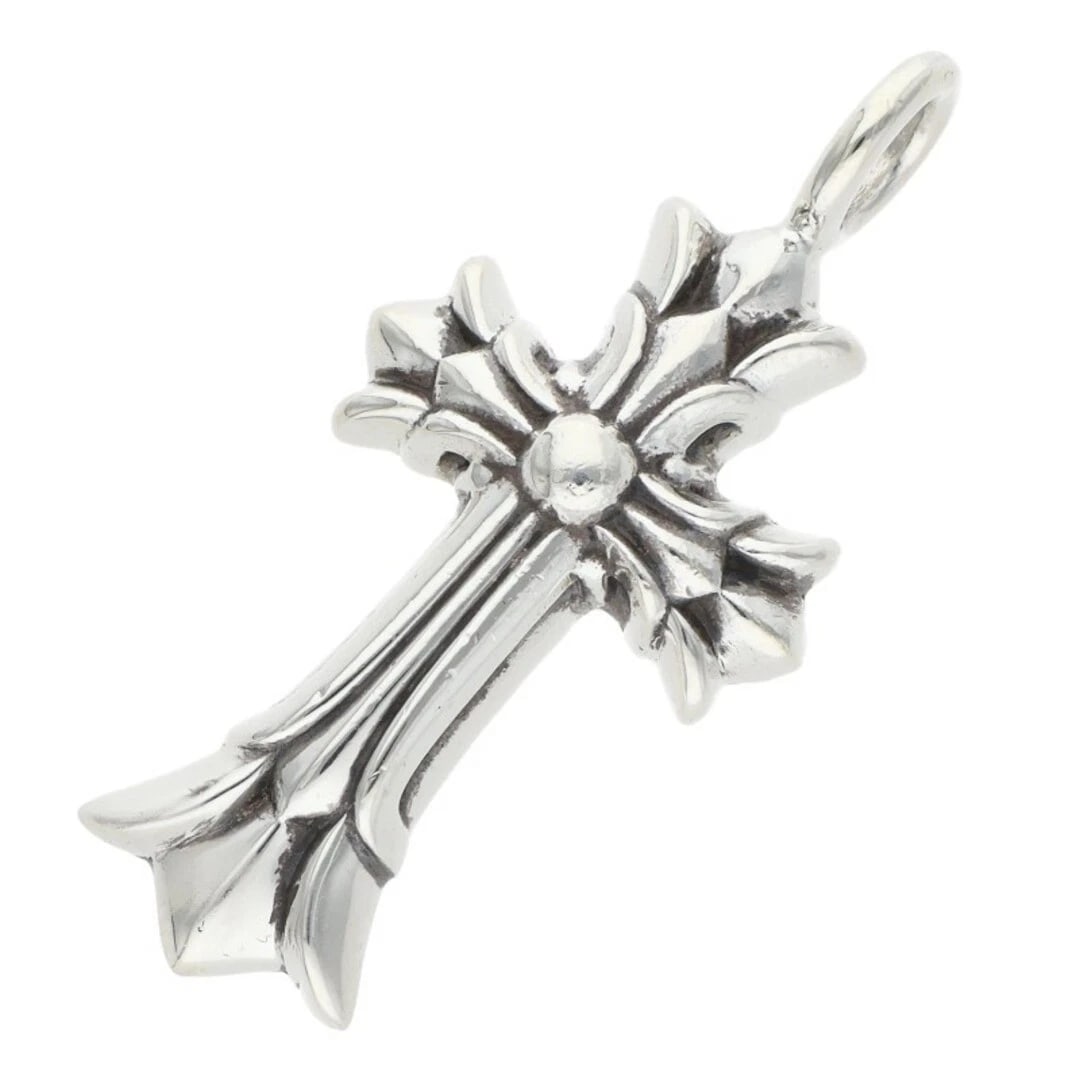 CHROME HEARTS DOUBLE CROSS SILVER NECKLACE: Chrome Hearts Double Cross Silver Necklace Brand: Chrome Hearts Type/Style: Necklace Material: 925 Silver Color: Silver Size: Width 1.6cm, vertical 3.4cm Accessories: None Accessories Notice: When