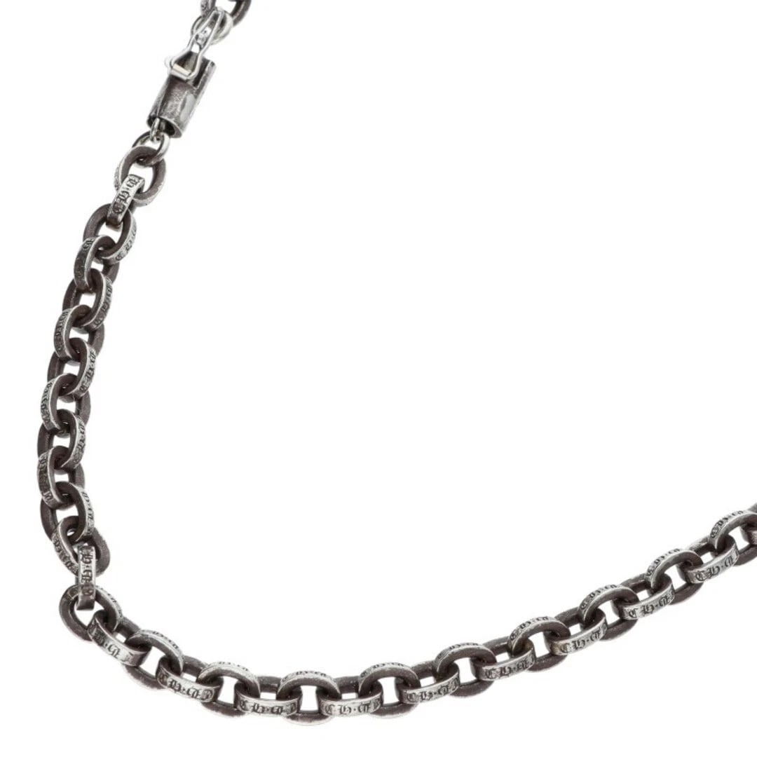 CHROME HEARTS PAPER CHAIN SILVER NECKLACE: Chrome Hearts PAPER CHAIN Silver Necklace Brand: Chrome Hearts Type/Style: Necklace Material: 925 Silver Color: Silver Size: Chain width 0.5cm, total length 51cm Accessories: None Accessories Notice: