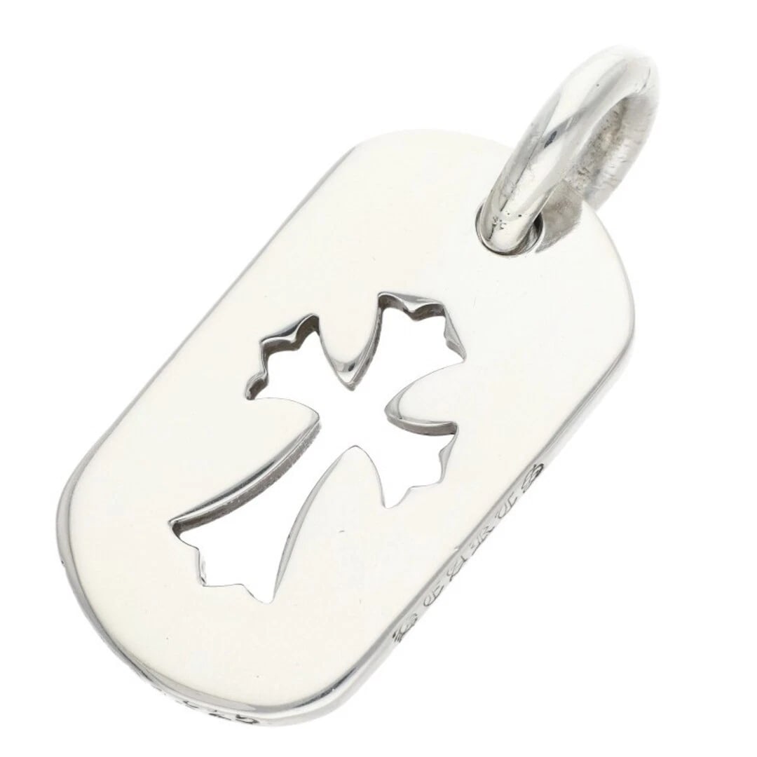 CHROME HEARTS CUTOUT CROSS DOG SMALL NECKLACE: Chrome Hearts Cutout Cross Dog Small Necklace Brand: Chrome Hearts Type/Style: Necklace Material: 925 Silver Color: Silver Size: Width 1.7cm, vertical 3.7cm Accessories: None Accessories N