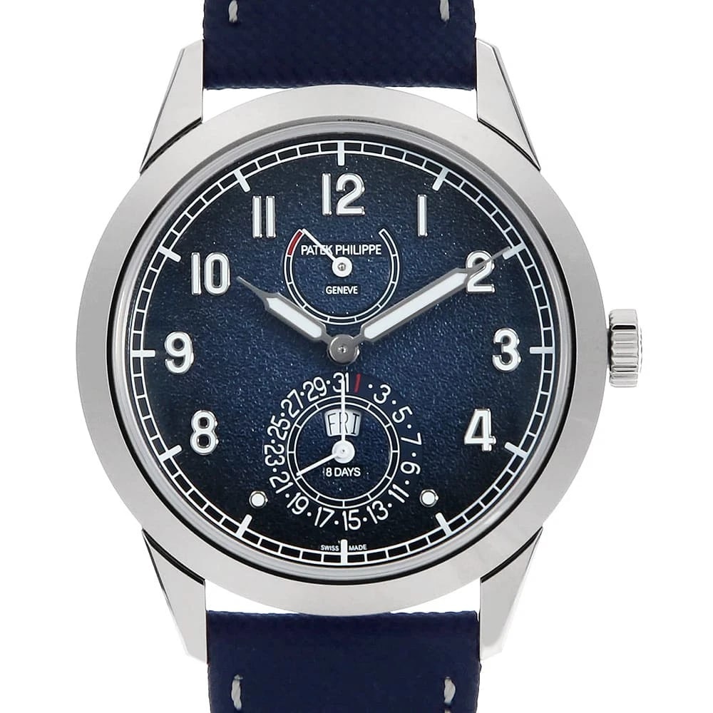 PATEK PHILIPPE CALATRAVA BLACK WATCH: PATEK PHILIPPE Calatrava Black Watch Brand: PATEK PHILIPPE Type/Style: Wrist watch Material: Band Material Calfskin, Case Material White Gold Color: Dial colour Black Size: Case:W41mm Accessories: