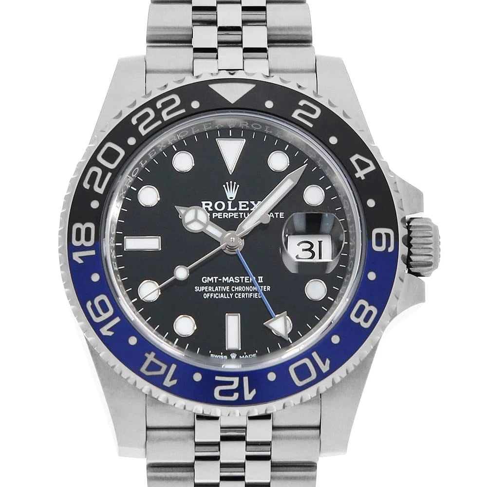 ROLEX GMT MASTER BLACK WATCH: ROLEX GMT Master black Watch Brand: ROLEX Type/Style: Wrist watch Material: Band Material Stainless Steel, Case Material Stainless Steel Color: Dial colour Black Size: Case:W40mm Circumference of Wris