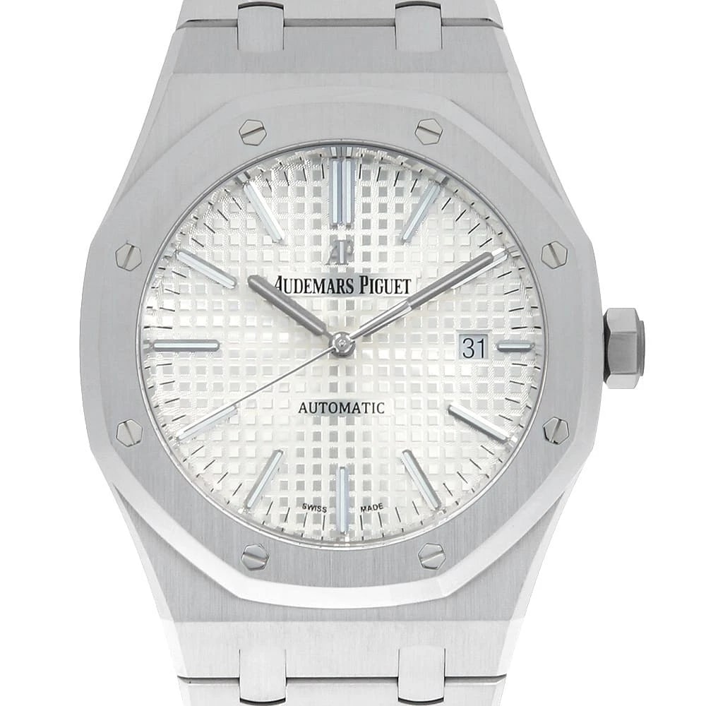 AUDEMARS PIGUET ROYAL OAK STAINLESS STEEL WATCH: AUDEMARS PIGUET Royal oak Stainless Steel Watch Brand: AUDEMARS PIGUET Type/Style: Wrist watch Material: Band Material Stainless Steel, Case Material Stainless Steel Color: Dial colour Silver Size: