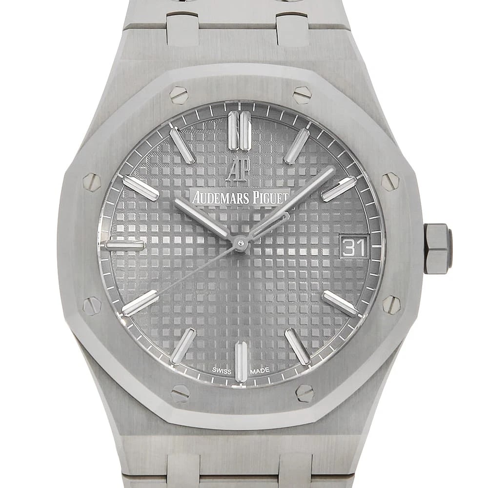AUDEMARS PIGUET ROYAL OAK AUTOMATIC WATCH: AUDEMARS PIGUET Royal Oak Automatic Watch Brand: AUDEMARS PIGUET Type/Style: Wrist watch Material: Band Material Stainless Steel, Case Material Stainless Steel Color: Dial colour Gray Size: