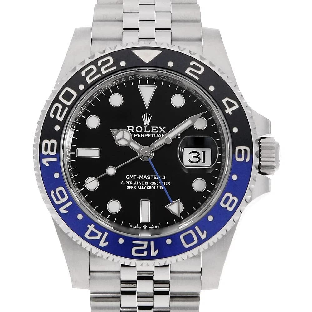 ROLEX GMT MASTER BLACK WATCH: ROLEX GMT Master black Watch Brand: ROLEX Type/Style: Wrist watch Material: Band Material Stainless Steel, Case Material Stainless Steel Color: Dial colour Black Size: Case:W40mm Circumference of Wris