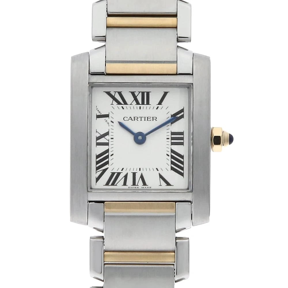 CARTIER TANK FRANCAISE STAINLESS STEEL WATCH: Cartier Tank francaise Stainless Steel Watch Brand: Cartier Type/Style: Wrist watch Material: Band Material Stainless Steel/Yellow Gold, Case Material Stainless Steel/Yellow Gold Color: Dial colour Iv