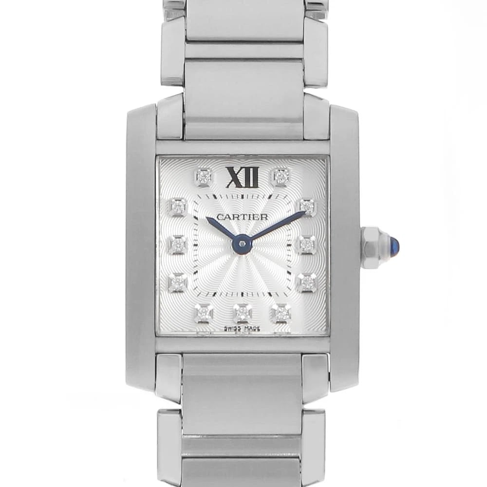 CARTIER TANK FRANCAISE STAINLESS STEEL WATCH: Cartier Tank francaise Stainless Steel Watch Brand: Cartier Type/Style: Wrist watch Material: Band Material Stainless Steel, Case Material Stainless Steel Color: Dial colour Silver Size: Case:W25mm x