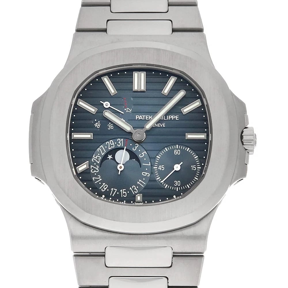 PATEK PHILIPPE NAUTILUS STAINLESS STEEL WATCH: PATEK PHILIPPE Nautilus Stainless Steel Watch Brand: PATEK PHILIPPE Type/Style: Wrist watch Material: Band Material Stainless Steel, Case Material Stainless Steel Color: Dial colour Blue Size: