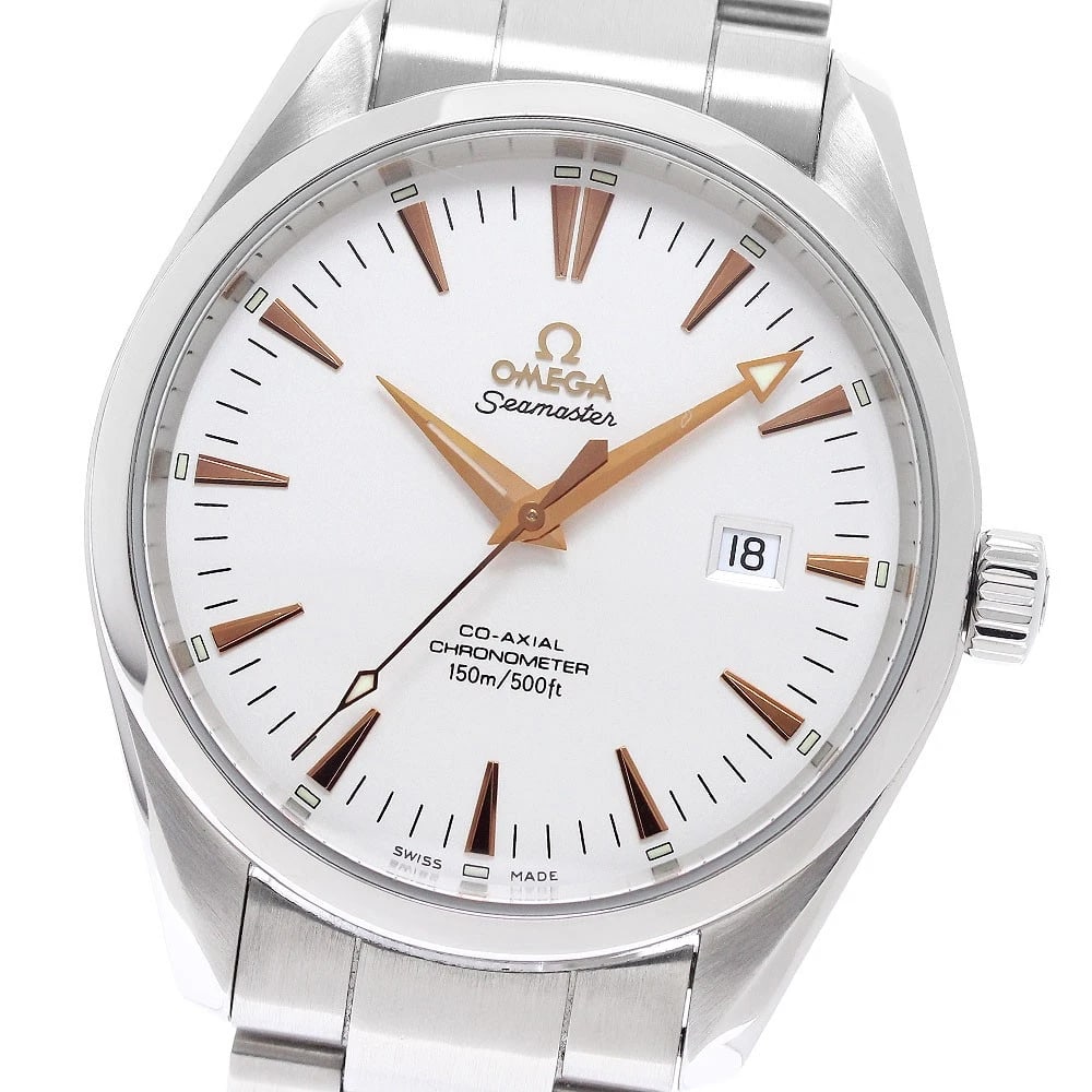 OMEGA SEAMASTER AQUA TERRA COAXIAL DATE AUTOMATIC WATCH: OMEGA Seamaster Aqua Terra Coaxial Date Automatic Watch Brand: OMEGA Type/Style: Wristwatch Material: Band Material Stainless Steel, Case Material Stainless Steel Color: Band Color Silver, Case Color 