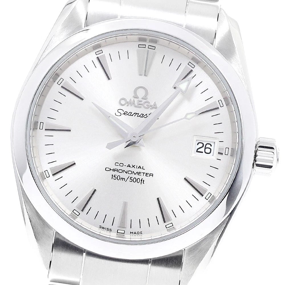 OMEGA SEAMASTER AQUA TERRA COAXIAL AUTOMATIC WATCH: OMEGA Seamaster Aqua Terra Coaxial Automatic Watch Brand: OMEGA Type/Style: Wristwatch Material: Band Material Stainless Steel, Case Material Stainless Steel Color: Band Color Silver, Case Color Silve