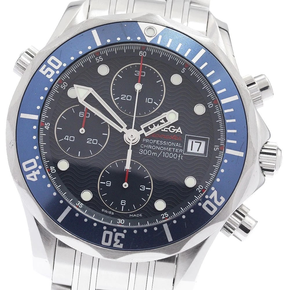 OMEGA SEAMASTER DATE CHRONOGRAPH AUTOMATIC WATCH: OMEGA Seamaster Date Chronograph Automatic Watch Brand: OMEGA Type/Style: Wristwatch Material: Band Material Stainless Steel, Case Material Stainless Steel Color: Band Color Silver, Case Color Silver,