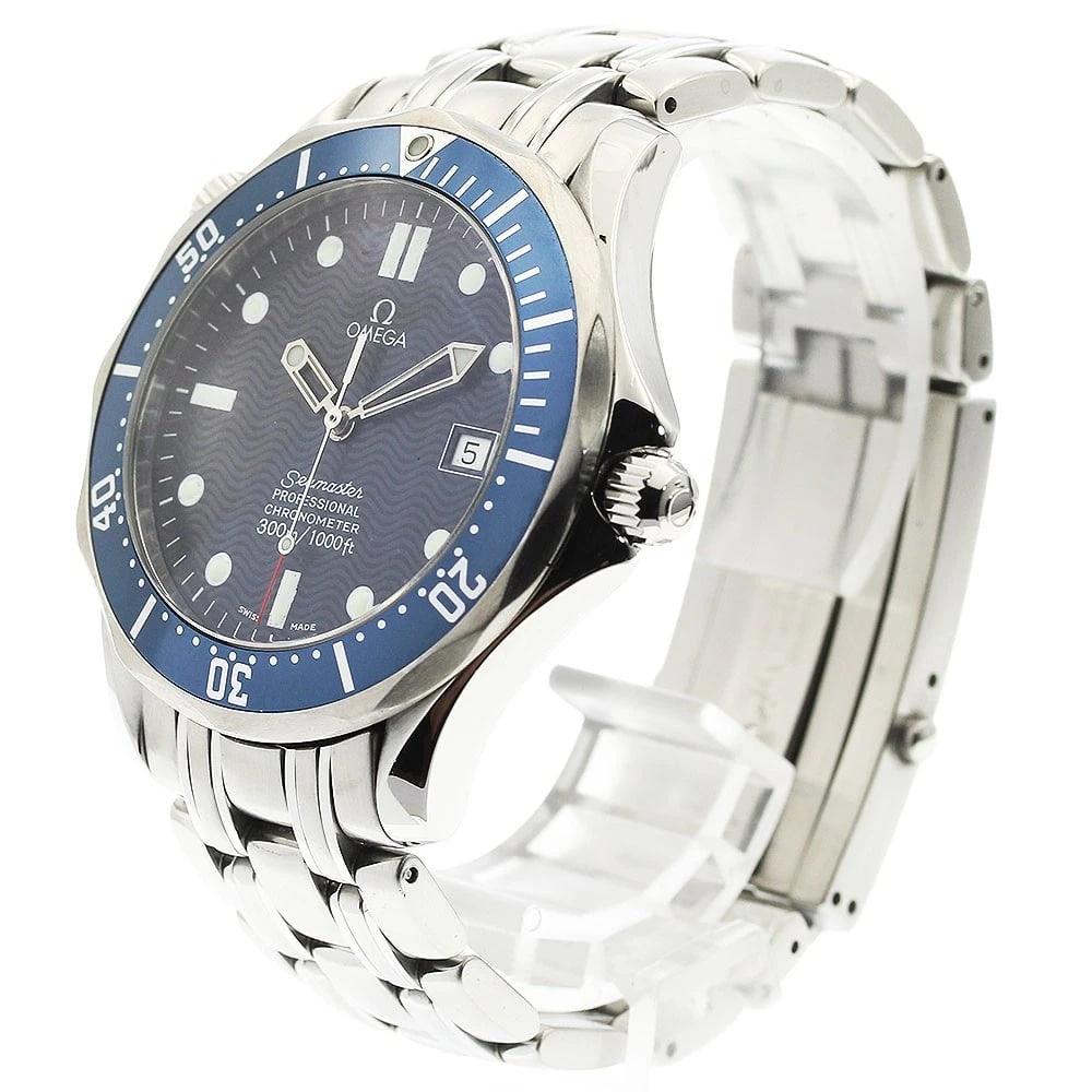 OMEGA SEAMASTER DATE NAVY DIAL AUTOMATIC WATCH - 2