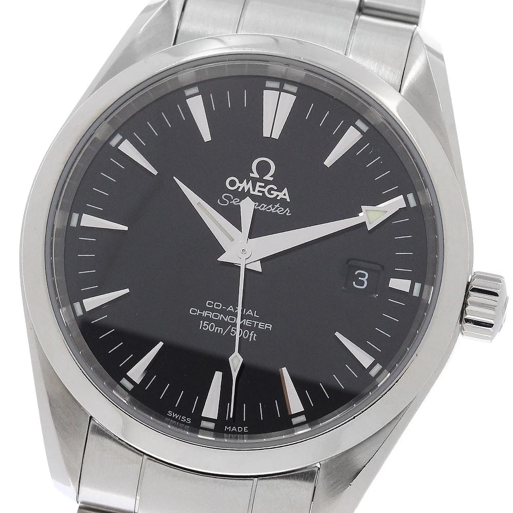 OMEGA SEAMASTER AQUA TERRA CO-AXIAL AUTOMATIC WATCH: OMEGA Seamaster Aqua Terra Co-Axial Automatic Watch Brand: OMEGA Type/Style: Wristwatch Material: Band Material Stainless Steel, Case Material Stainless Steel Color: Band Color Silver, Case Color Silv