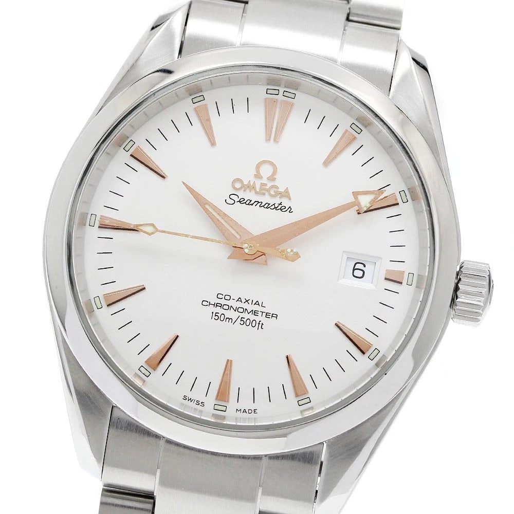 OMEGA SEAMASTER AQUA TERRA COAXIAL DATE AUTOMATIC WATCH: OMEGA Seamaster Aqua Terra Coaxial Date Automatic Watch Brand: OMEGA Type/Style: Wristwatch Material: Band Material Stainless Steel, Case Material Stainless Steel Color: Band Color Silver, Case Color