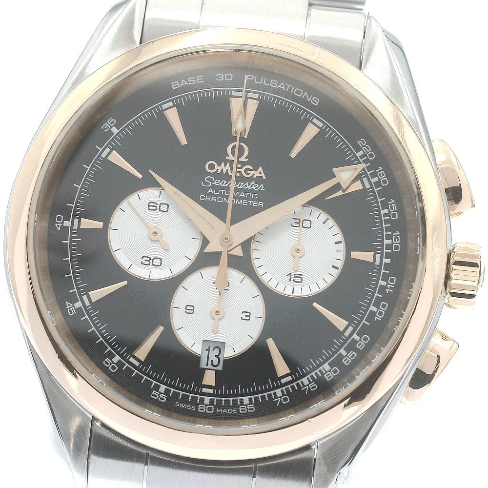 OMEGA SEAMASTER AQUA TERRA DATE AUTOMATIC WATCH: OMEGA Seamaster Aqua Terra Date Automatic Watch Brand: OMEGA Type/Style: Wristwatch Material: Band Material Stainless Steel, Case Material Stainless Steel/PG Color: Band Color Silver, Case Color