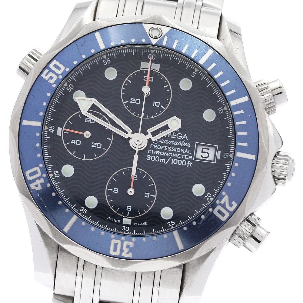 OMEGA SEAMASTER DATE CHRONOGRAPH AUTOMATIC WATCH: OMEGA Seamaster Date Chronograph Automatic Watch Brand: OMEGA Type/Style: Wristwatch Material: Band Material Stainless Steel, Case Material Stainless Steel Color: Band Color Silver, Case Color