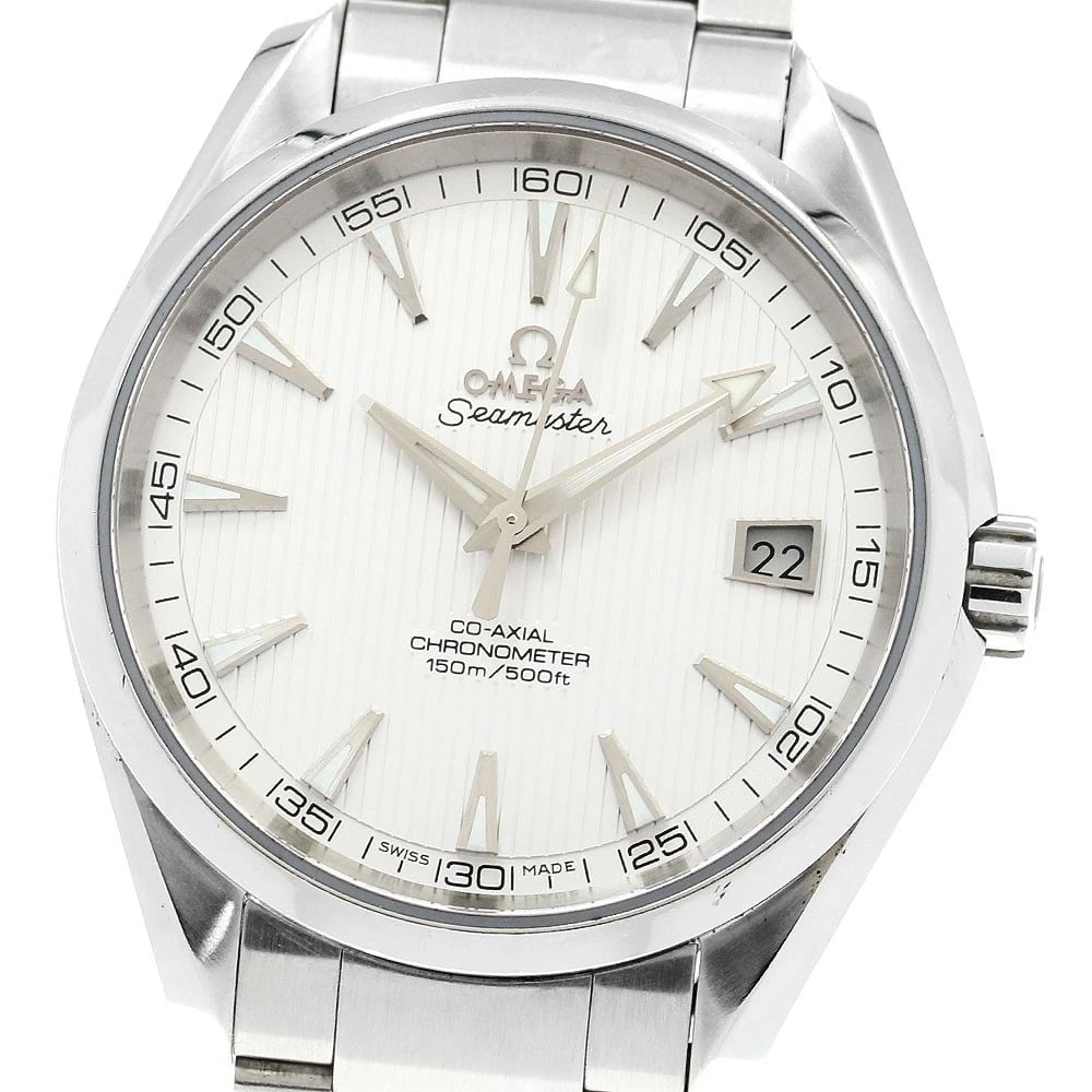 OMEGA SEAMASTER AQUA TERRA AUTOMATIC WATCH: OMEGA Seamaster Aqua Terra Automatic Watch Brand: OMEGA Type/Style: Wristwatch Material: Band Material Stainless Steel, Case Material Stainless Steel Color: Band Color Silver, Case Color Silver, Dial