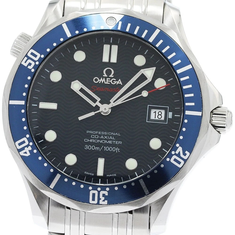 OMEGA SEAMASTER DIVER CO-AXIAL DATE AUTOMATIC WATCH: OMEGA Seamaster Diver Co-Axial Date Automatic Watch Brand: OMEGA Type/Style: Wristwatch Material: Band Material Stainless Steel, Case Material Stainless Steel Color: Band Color Silver, Case Color Silv
