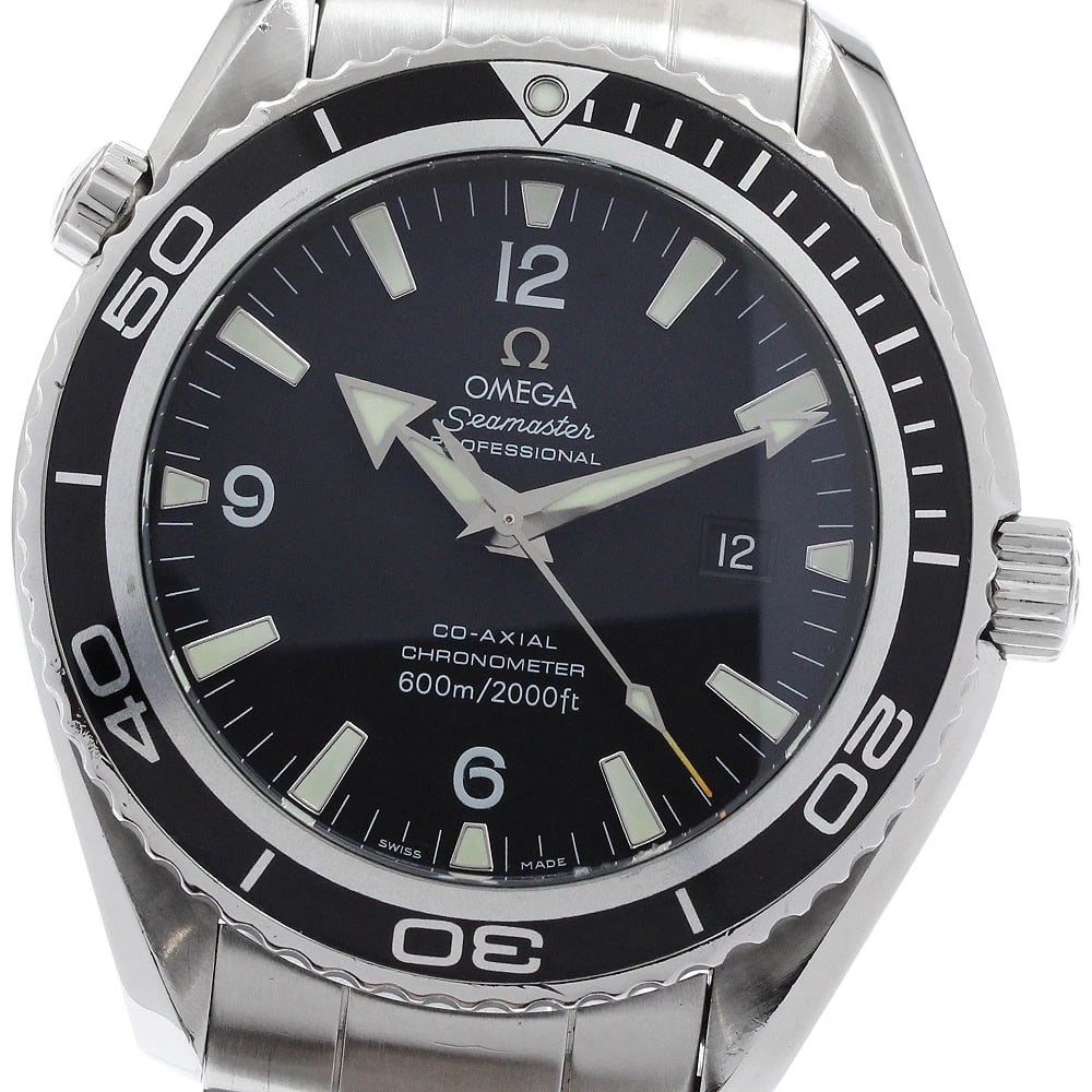 OMEGA SEAMASTER PLANET OCEAN DATE BLACK DIAL AUTOMATIC WATCH: OMEGA Seamaster Planet Ocean Date black Dial Automatic Watch Brand: OMEGA Type/Style: Wristwatch Material: Band Material Stainless Steel, Case Material Stainless Steel Color: Band Color Silver, Case