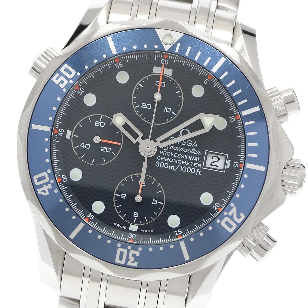 OMEGA SEAMASTER DATE CHRONOGRAPH AUTOMATIC WATCH: OMEGA Seamaster Date Chronograph Automatic Watch Brand: OMEGA Type/Style: Wristwatch Material: Band Material Stainless Steel, Case Material Stainless Steel Color: Band Color Silver, Case Color