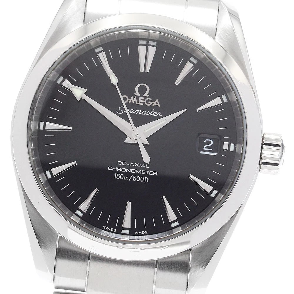 OMEGA SEAMASTER AQUA TERRA DATE CO-AXIAL AUTOMATIC WATCH: OMEGA Seamaster Aqua Terra Date Co-Axial Automatic Watch Brand: OMEGA Type/Style: Wristwatch Material: Band Material Stainless Steel, Case Material Stainless Steel Color: Band Color Silver, Case Color