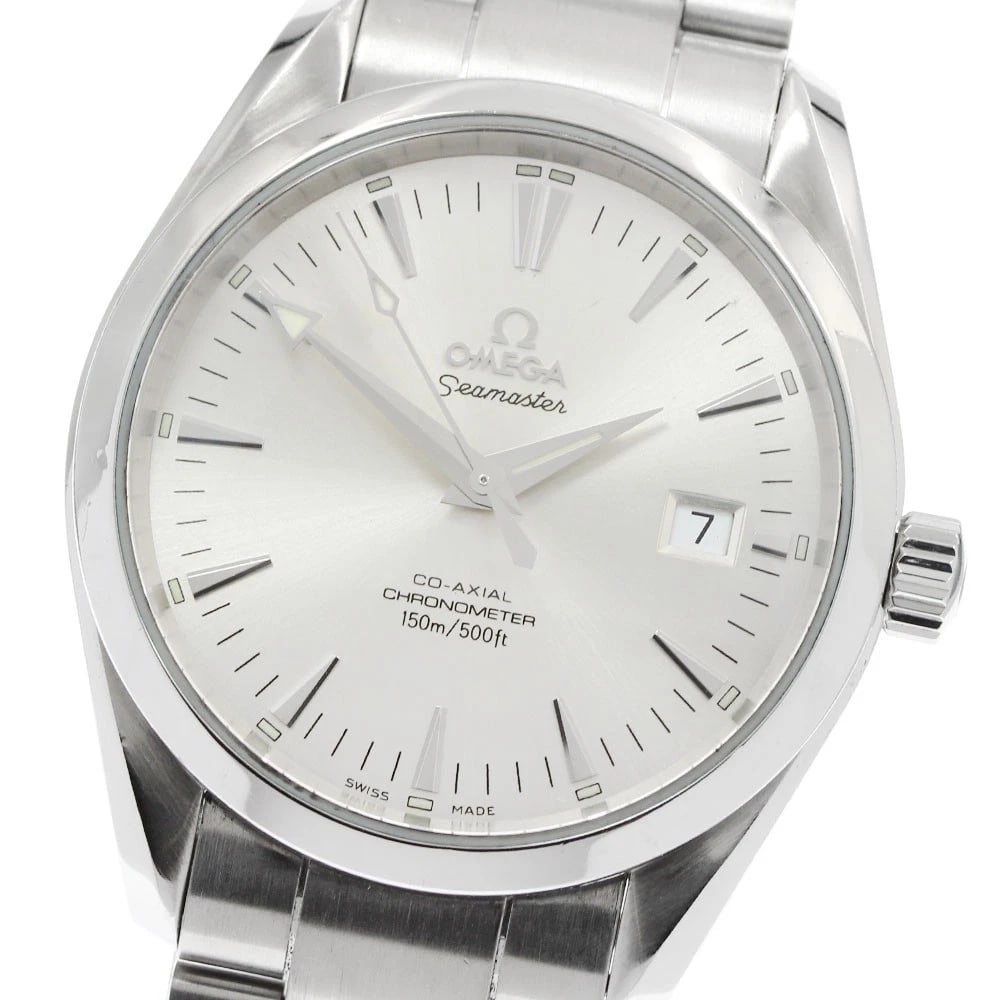 OMEGA SEAMASTER AQUA TERRA DATE SILVER DIAL AUTOMATIC WATCH: OMEGA Seamaster Aqua Terra Date Silver Dial Automatic Watch Brand: OMEGA Type/Style: Wristwatch Material: Band Material Stainless Steel, Case Material Stainless Steel Color: Band Color Silver, Case