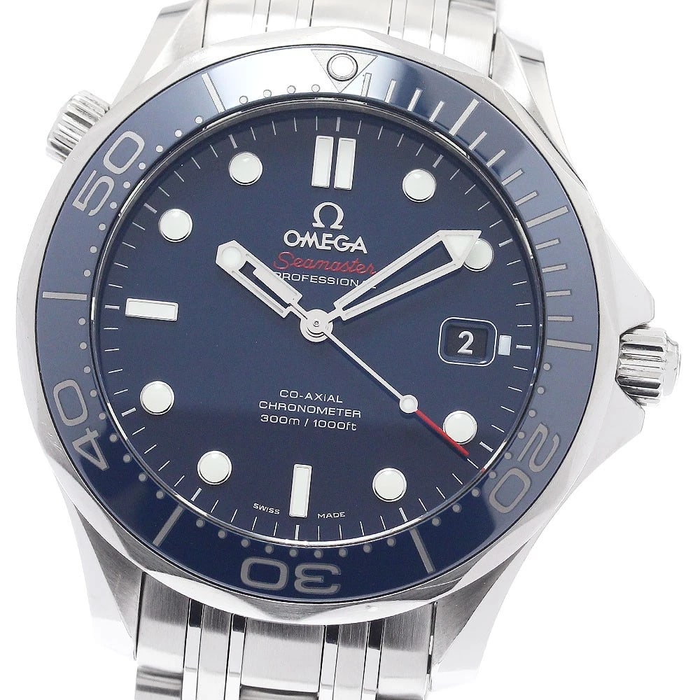 OMEGA SEAMASTER DIVER AUTOMATIC WATCH: OMEGA Seamaster Diver Automatic Watch Brand: OMEGA Type/Style: Wristwatch Material: Band Material Stainless Steel, Case Material Stainless Steel Color: Band Color Silver, Case Color Silver, Dial Color