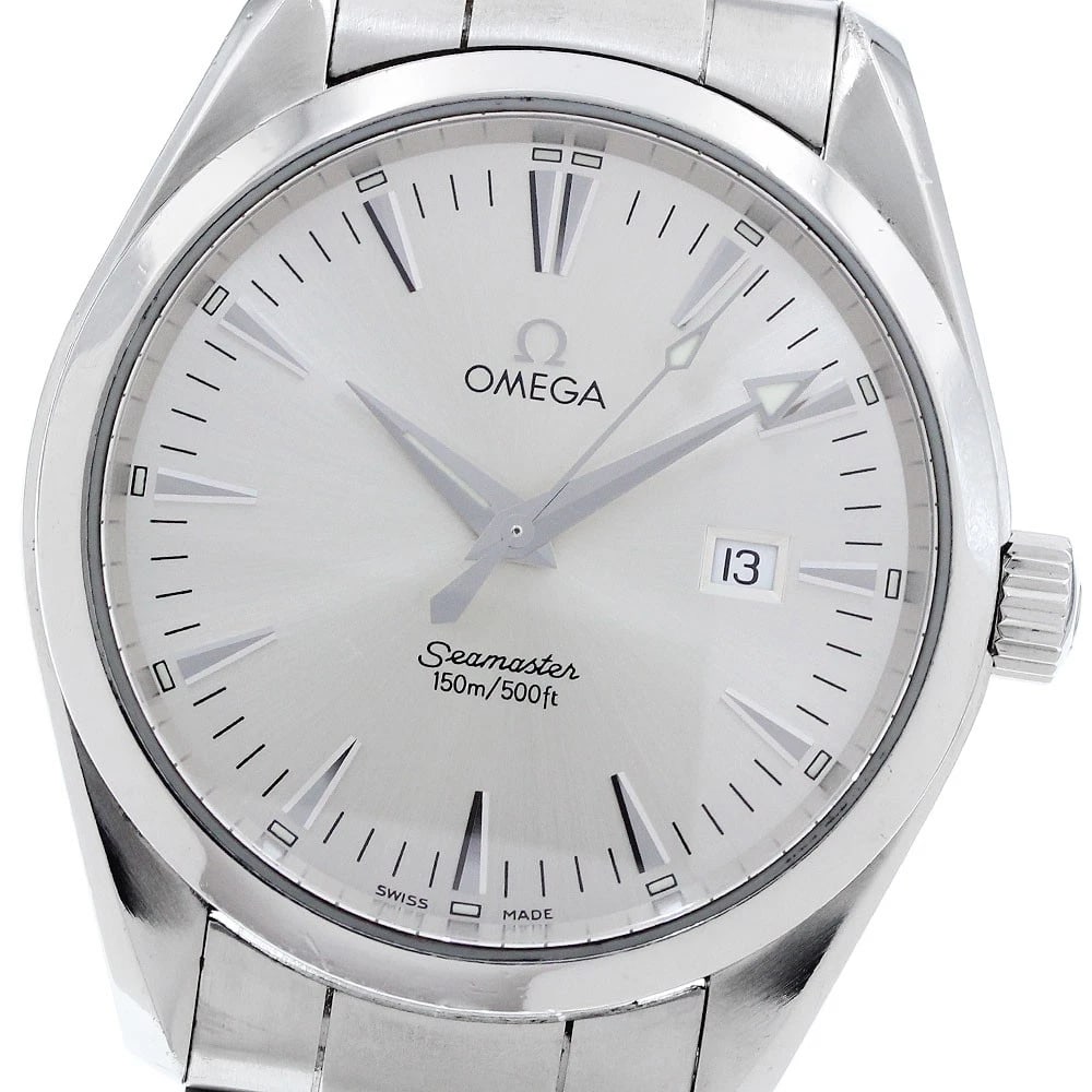 OMEGA SEAMASTER AQUA TERRA DATE SILVER DIAL QUARTZ WATCH: OMEGA Seamaster Aqua Terra Date Silver Dial Quartz Watch Brand: OMEGA Type/Style: Wristwatch Material: Band Material Stainless Steel, Case Material Stainless Steel Color: Band Color Silver, Case Color