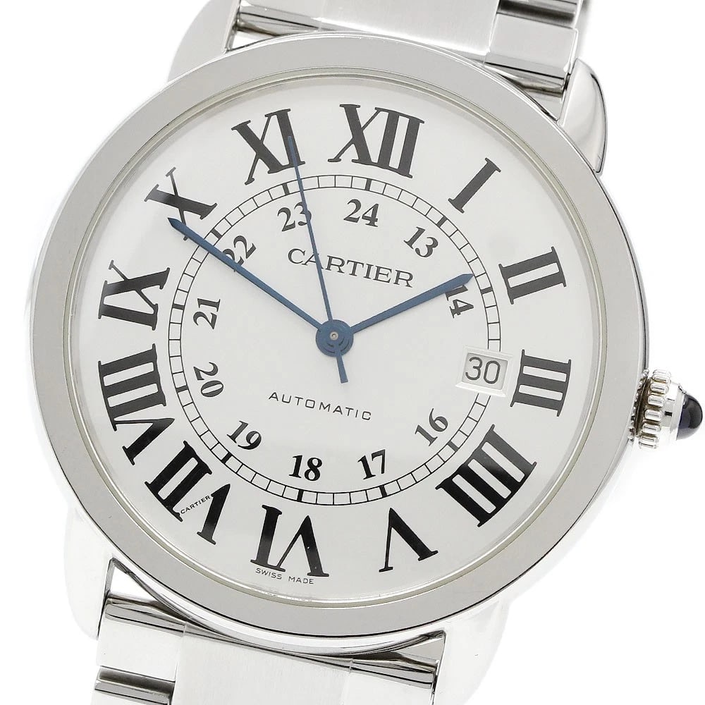CARTIER RONDE SOLO DATE SILVER DIAL AUTOMATIC WATCH: CARTIER Ronde Solo Date Silver Dial Automatic Watch Brand: CARTIER Type/Style: Wristwatch Material: Band Material Stainless Steel, Case Material Stainless Steel Color: Band Color Silver, Case Color