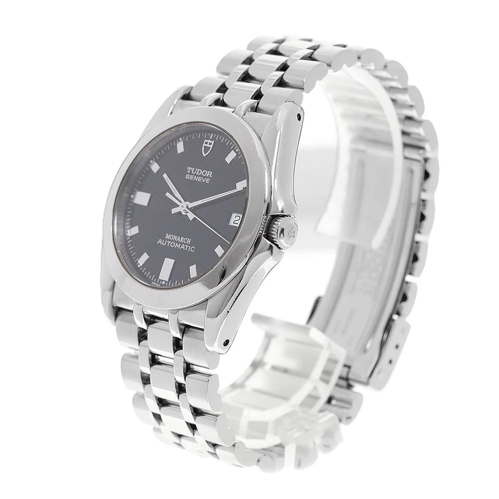 TUDOR MONARCH DATE BLACK DIAL AUTOMATIC WATCH - 2