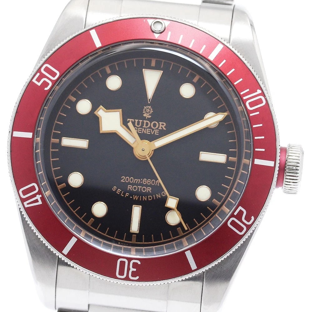 TUDOR HERITAGE BLACK BAY BLACK DIAL AUTOMATIC WATCH: TUDOR Heritage Black Bay black Dial Automatic Watch Brand: TUDOR Type/Style: Wristwatch Material: Band Material Stainless Steel, Case Material Stainless Steel Color: Band Color Silver, Case Color