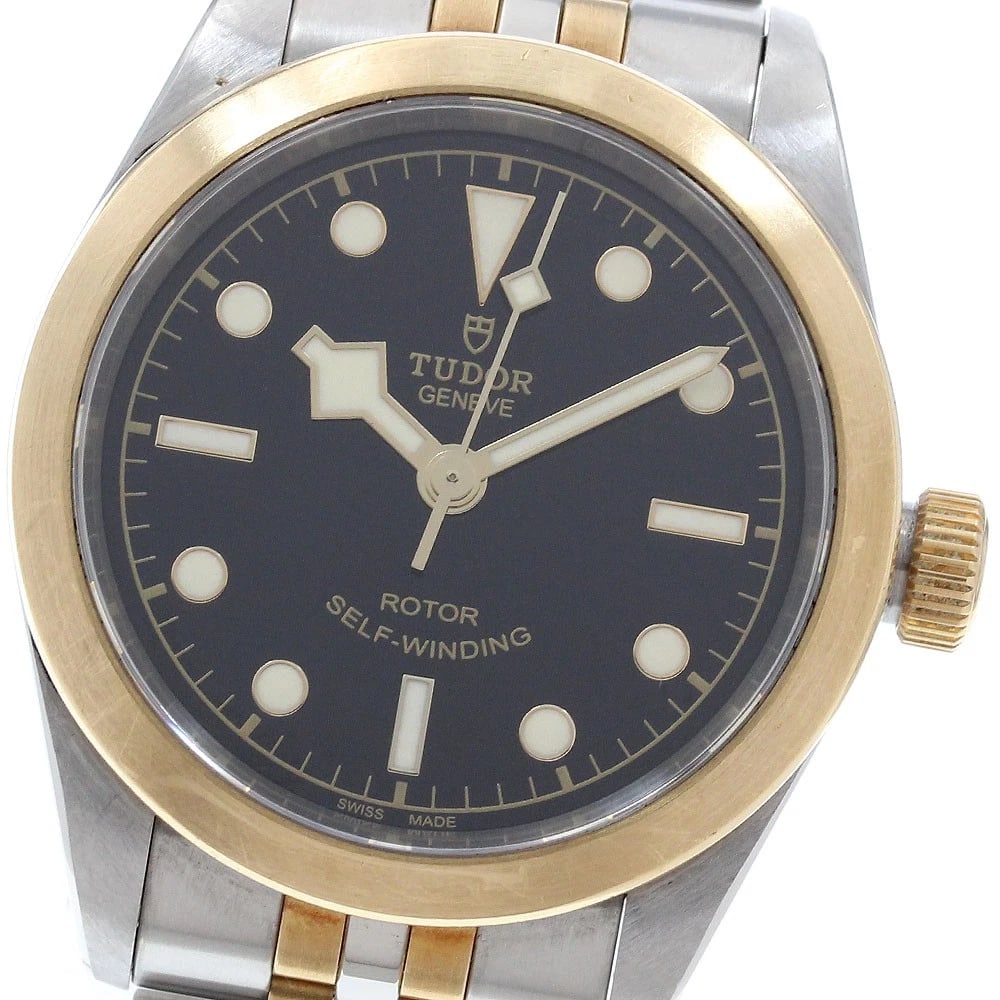 TUDOR BLACK BAY 32 TONE BLACK DIAL AUTOMATIC WATCH (1 of 5)