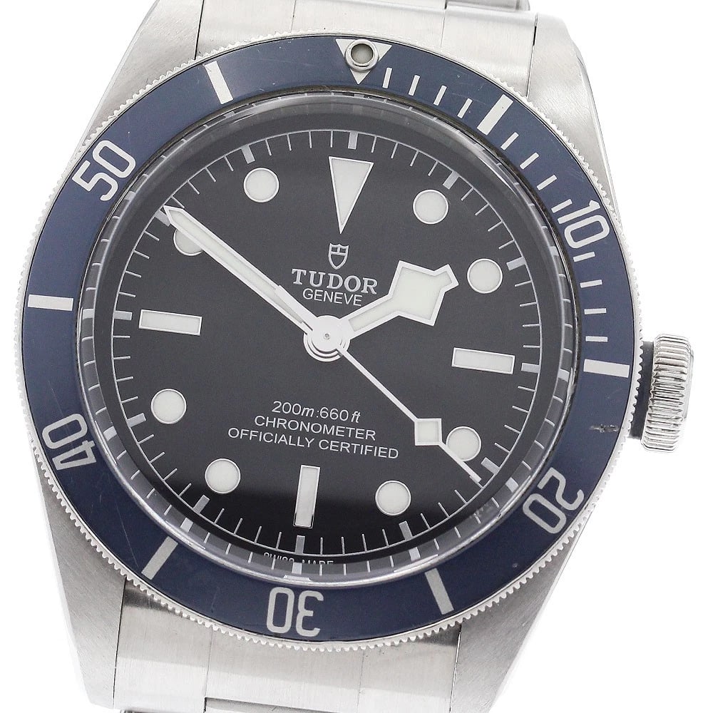 TUDOR HERITAGE BLACK BAY BLACK DIAL AUTOMATIC WATCH: TUDOR Heritage Black Bay black Dial Automatic Watch Brand: TUDOR Type/Style: Wristwatch Material: Band Material Stainless Steel, Case Material Stainless Steel Color: Band Color Silver, Case Color