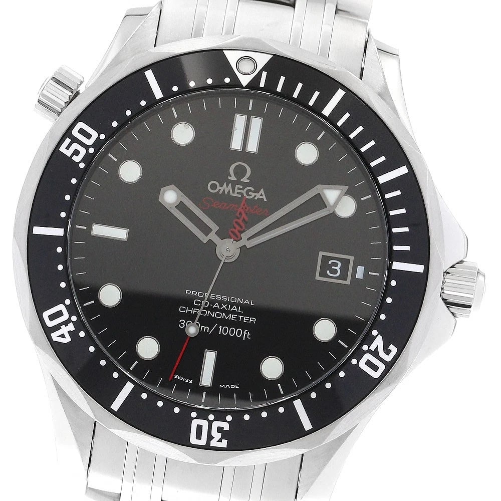 OMEGA SEAMASTER JAMES BOND AUTOMATIC WATCH: OMEGA Seamaster James Bond Automatic Watch Brand: OMEGA Type/Style: Wristwatch Material: Band Material Stainless Steel, Case Material Stainless Steel Color: Band Color Silver, Case Color Silver, Dial
