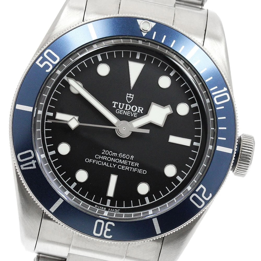 TUDOR HERITAGE BLACK BAY BLACK DIAL AUTOMATIC WATCH: TUDOR Heritage Black Bay black Dial Automatic Watch Brand: TUDOR Type/Style: Wristwatch Material: Band Material Stainless Steel, Case Material Stainless Steel Color: Band Color Silver, Case Color
