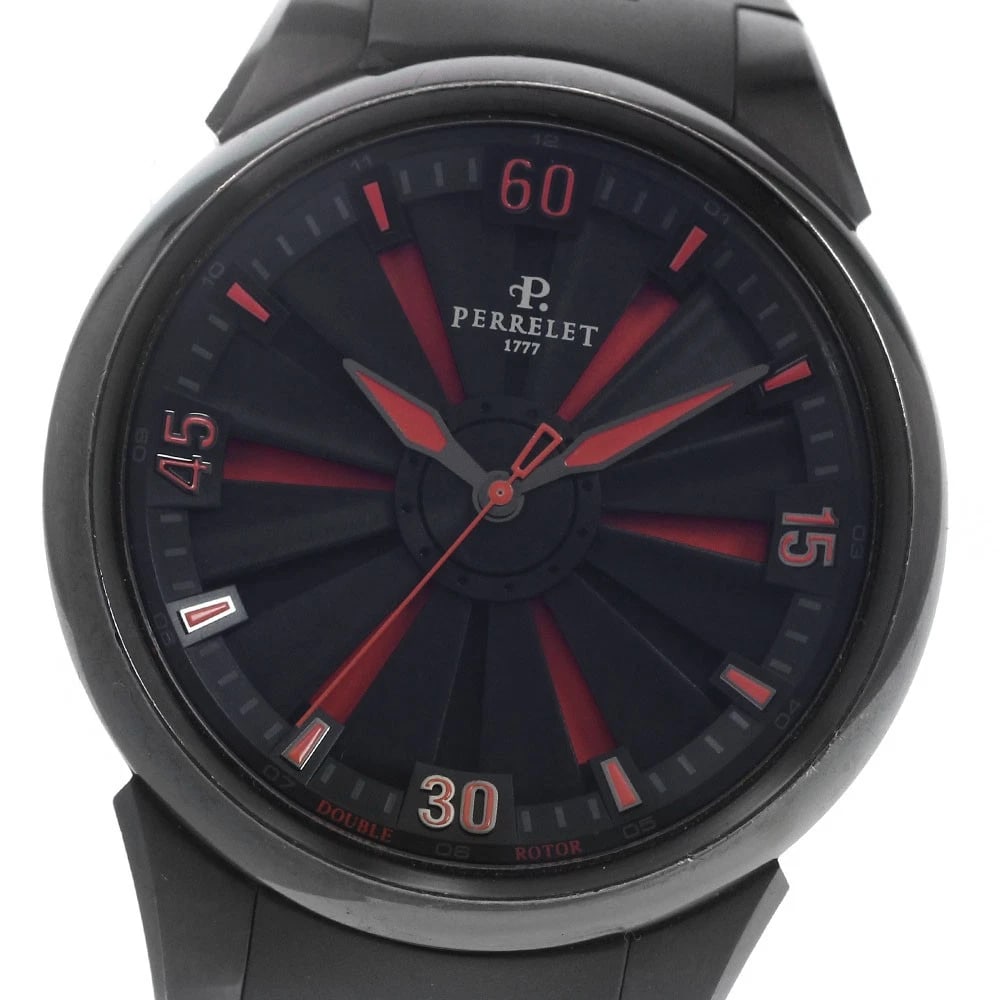 PERRELET TURBINE DLC BLACK / ORANGE DIAL AUTOMATIC WATCH (1 of 2)