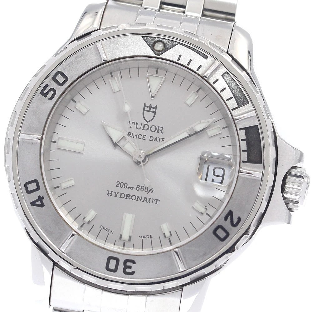 TUDOR PRINCE DATE HYDRONAUT SILVER DIAL AUTOMATIC WATCH: TUDOR Prince Date Hydronaut Silver Dial Automatic Watch Brand: TUDOR Type/Style: Wristwatch Material: Band Material Stainless Steel, Case Material Stainless Steel Color: Band Color Silver, Case Color