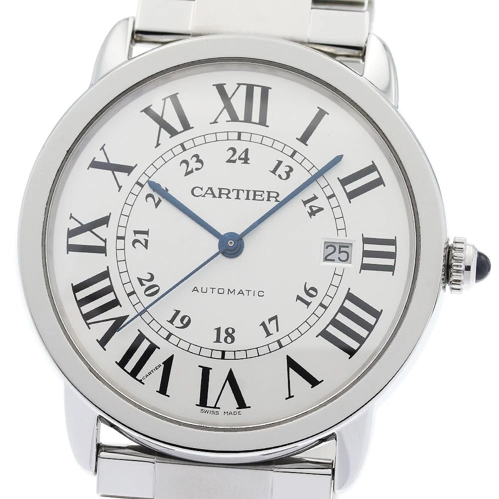 CARTIER RONDE SOLO DATE SILVER DIAL AUTOMATIC WATCH: CARTIER Ronde Solo Date Silver Dial Automatic Watch Brand: CARTIER Type/Style: Wristwatch Material: Band Material Stainless Steel, Case Material Stainless Steel Color: Band Color Silver, Case Color