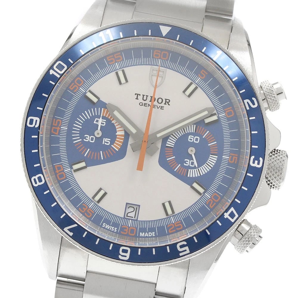 TUDOR HERITAGE CHRONO CHRONOGRAPH AUTOMATIC WATCH: TUDOR Heritage Chrono Chronograph Automatic Watch Brand: TUDOR Type/Style: Wristwatch Material: Band Material Stainless Steel, Case Material Stainless Steel Color: Band Color Silver, Case Color