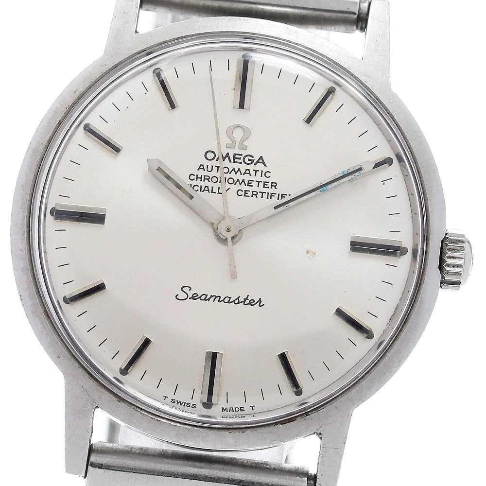 OMEGA SEAMASTER SILVER DIAL AUTOMATIC WATCH: OMEGA Seamaster Silver Dial Automatic Watch Brand: OMEGA Type/Style: Wristwatch Material: Band Material Stainless Steel, Case Material Stainless Steel Color: Band Color Silver, Case Color Silver,