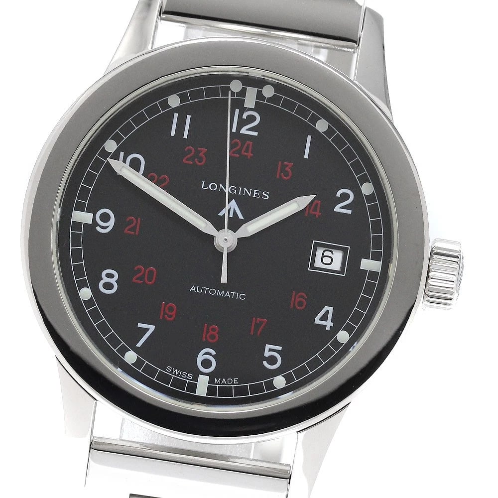 LONGINES HERITAGE MILITARY DATE BLACK DIAL AUTOMATIC WATCH: LONGINES Heritage Military Date black Dial Automatic Watch Brand: LONGINES Type/Style: Wristwatch Material: Band Material Stainless Steel, Case Material Stainless Steel Color: Band Color Silver, Case
